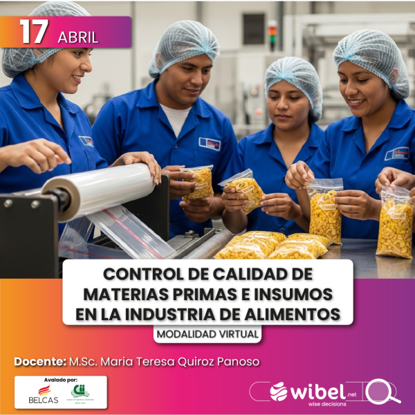 Control de Calidad de Materias Primas e Insumos en la Industria de Alimentos